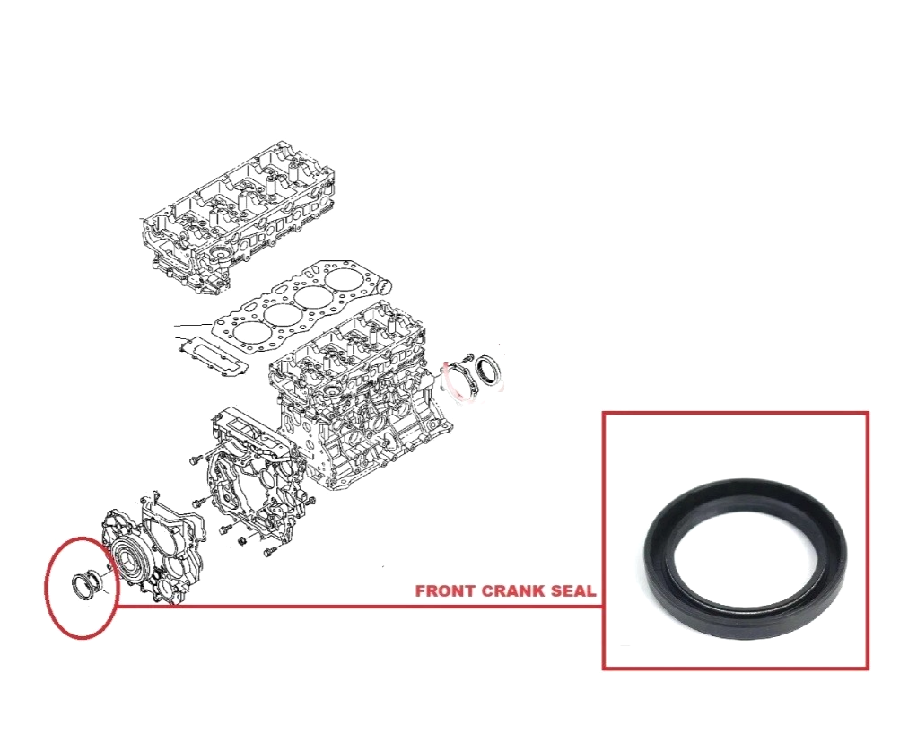 FOR TOYOTA HILUX SURF KZN130/KZN185 3.0D ENGINE CRANKSHAFT OIL SEAL FRONT 93-06