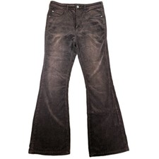 Pilcro Ikon Brown Corduroy Pants Women s 30 Distressed Stretch Flare Boho
