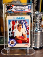 Eric Lindros ROOKIE CARD SCORE 1991-92 Score #329 First Round Draft Choice