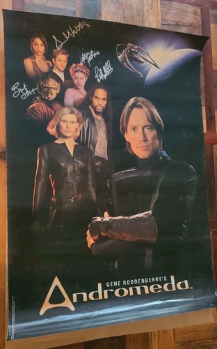 Gene Roddenberry’s Andromeda 1991 Promotional Poster Cast Autographed
