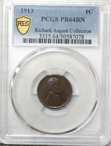 1913 Lincoln Cent  MATTE PROOF  PCGS PF64BN    Nice SHARP Lincoln