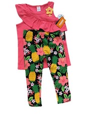 NWT Gymboree Girls Size 8 Top Capri Leggings Pineapple Punch NEW