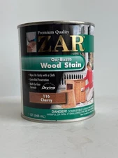 1 Can Zar 116 Cherry Oil-Based Interior Wood Stain 1 Quart Discontinued