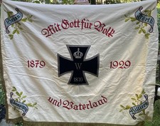 WWI Imperial German Kingdom Of Wurttemberg Silk Banner Flag IRON CROSS *** READ