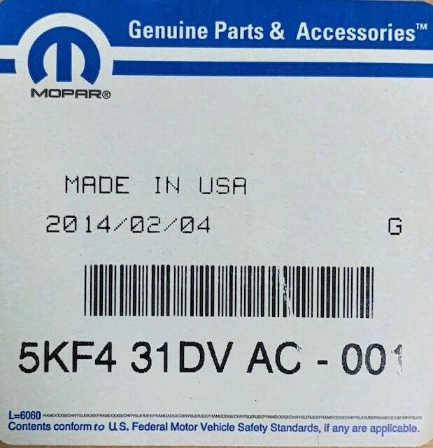 SE ADAPTA AL PANEL DE MOLDURA DE PUERTA DELANTERA DODGE NITRO 2008-2010 5KF431DVAC - NUEVO OEM Foto 4 de 4