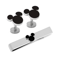 Disney Mickey Mouse Silhouette Cufflinks and Tie Bar Gift Set