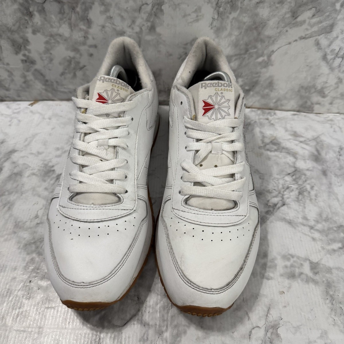 Reebok Men\'s Classic White Caspian Y2K Leather Sneaker Size 13-WORN ONCE Reebok White Vintage Shoes for Men for sale - eBay main image 2