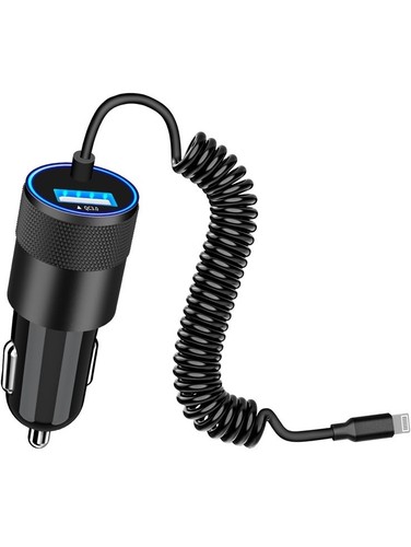 Apple MFi Certified iPhone Fast Car Charger Rombica 60W USB-C Car Power Cigar...