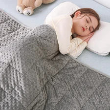 Sivio Weighted Blanket 5 Pounds,Heavy Blankets for 36 x 48 inches, 5lbs, Grey