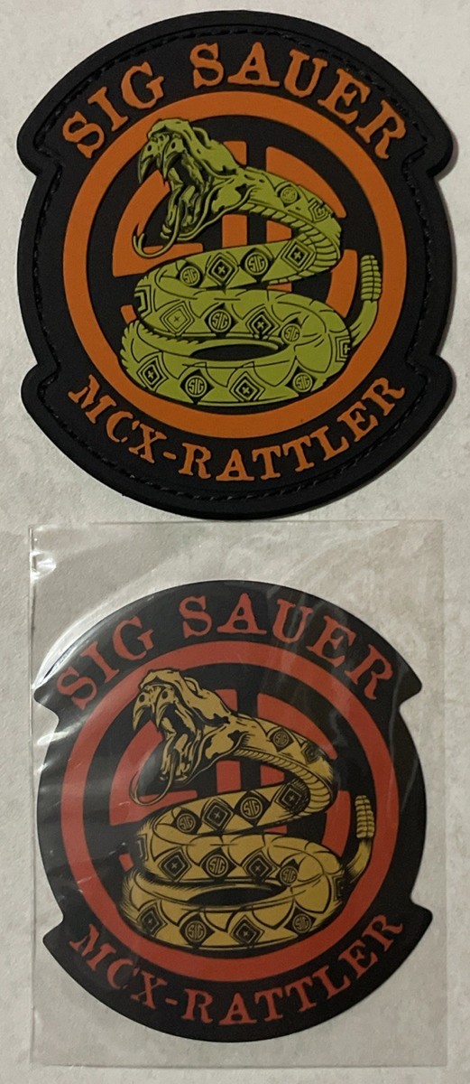 NEW* EXCLUSIVE 5.11 SIG SAUER MCX-RATTLER PATCH & MATCHING STICKER