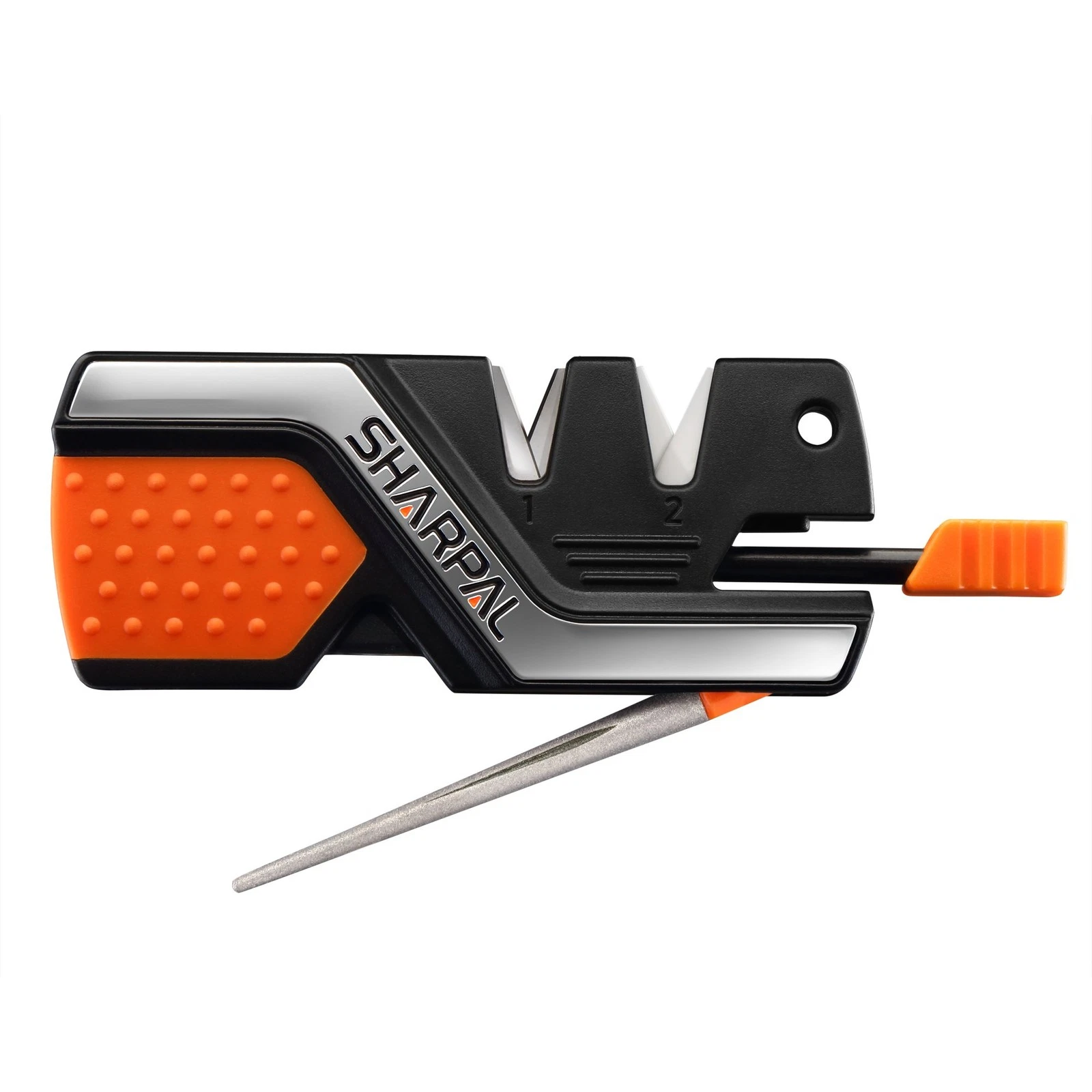 SHARPAL 101N 6-in-1 Pocket Knife Sharpener & One Size, Black and Orange