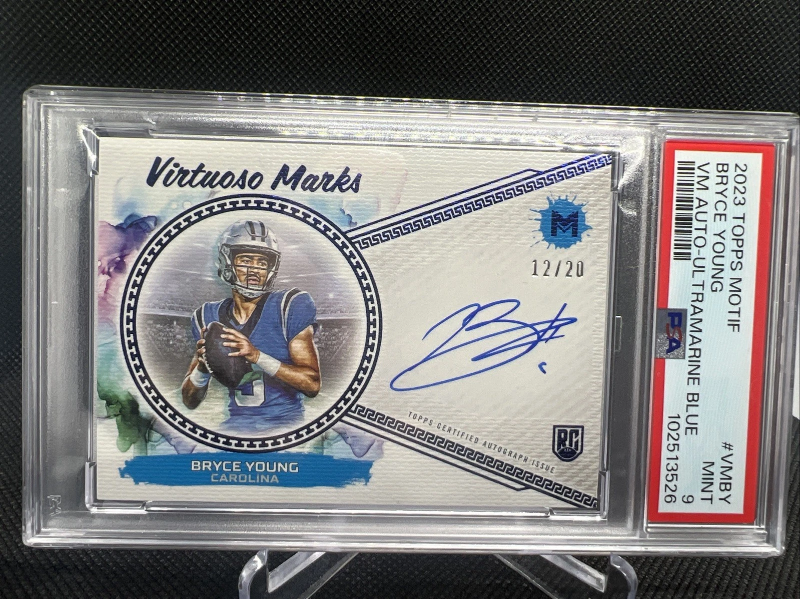 Bryce Young Topps Motif Virtuoso Marks Autographs #VMBY Ultramarine Blue