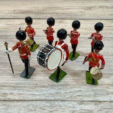 Vintage Britains Coldstream Guards Fifes And Drums Lead Soldiers Band Lot 7 UK