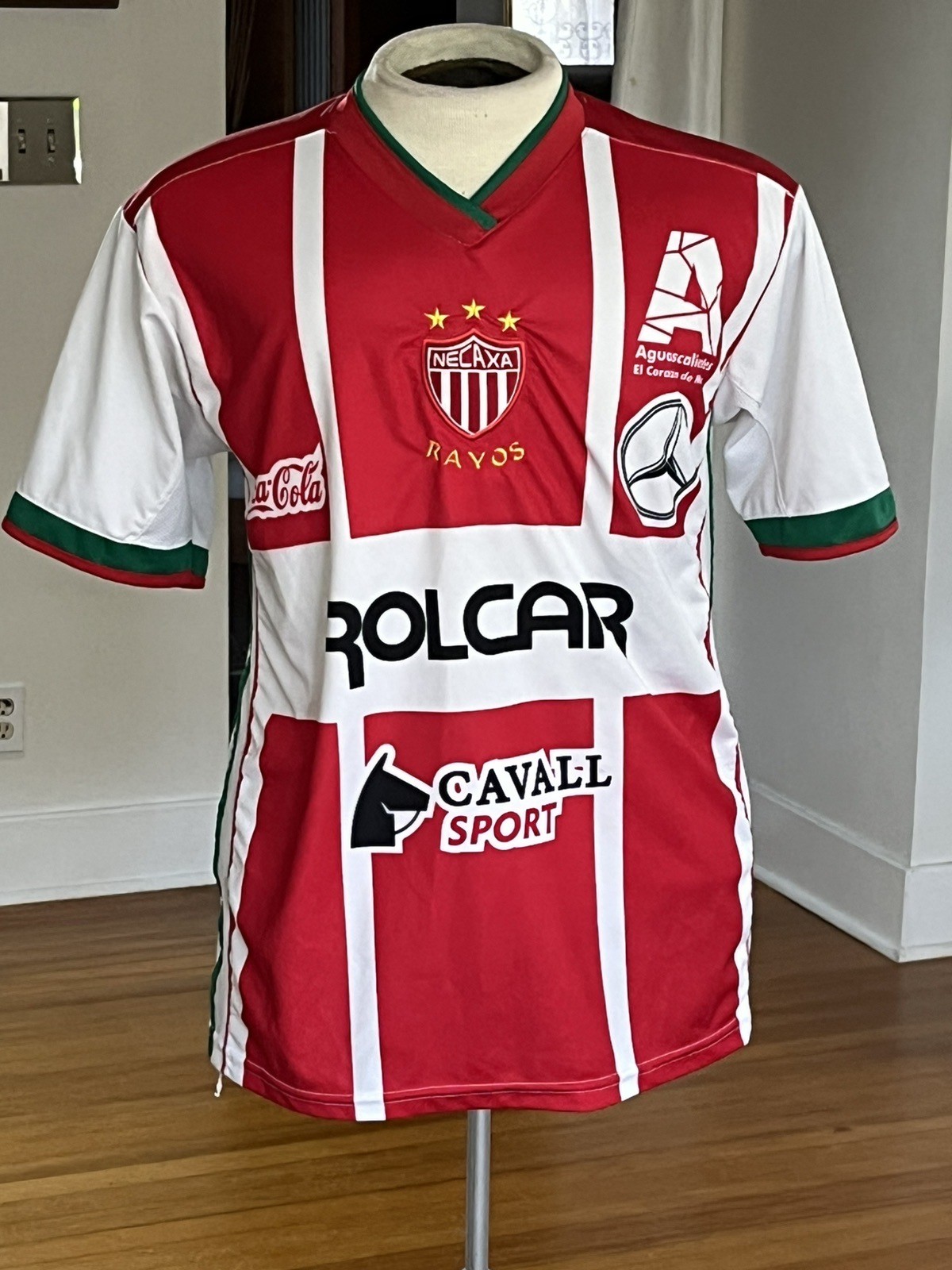 Necaxa Ravos Futbol Soccer Jersey sz see measurements