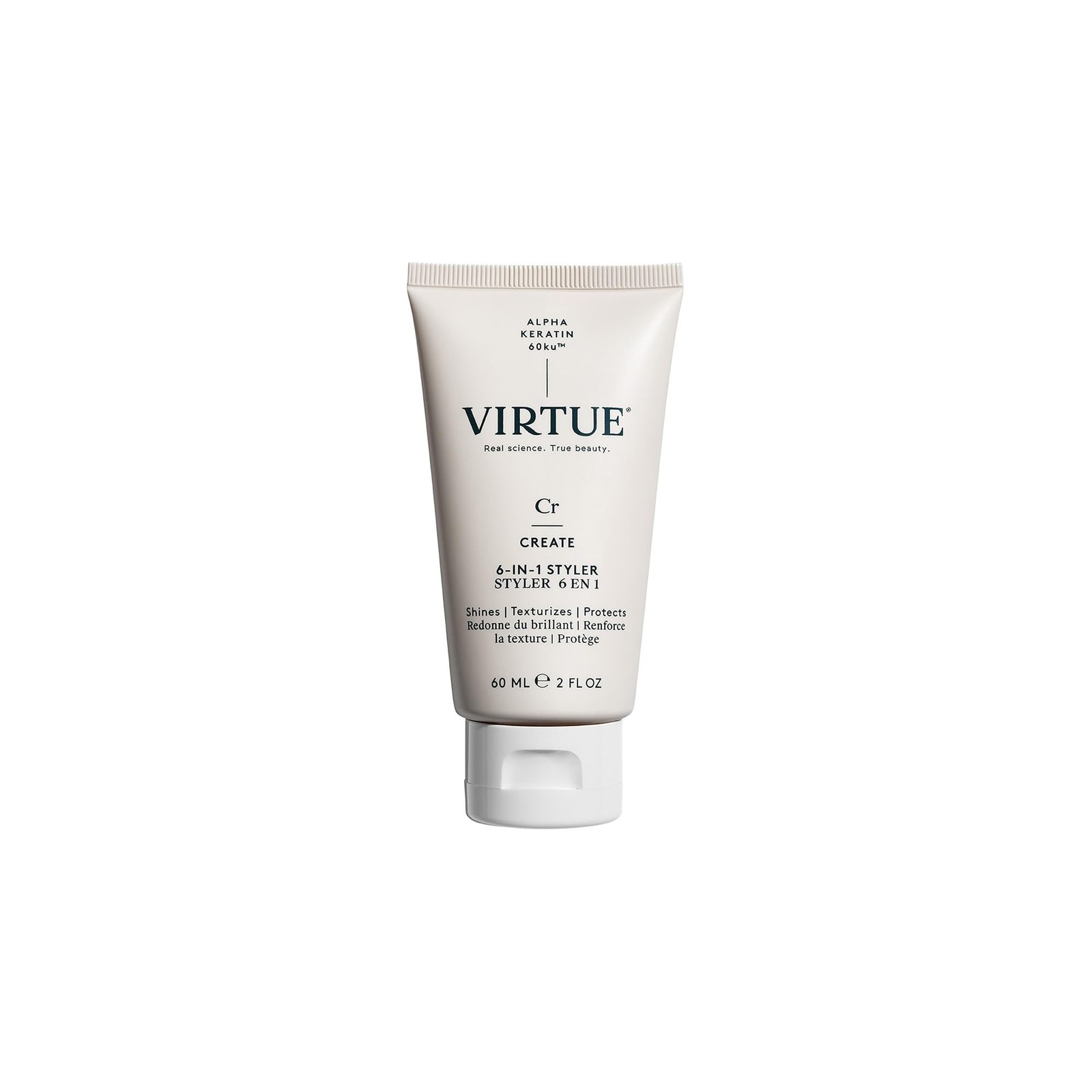 Virtue 6-in-1 Hair Styler Cream | Adds Shine, 120 ml (Pack of 1), White