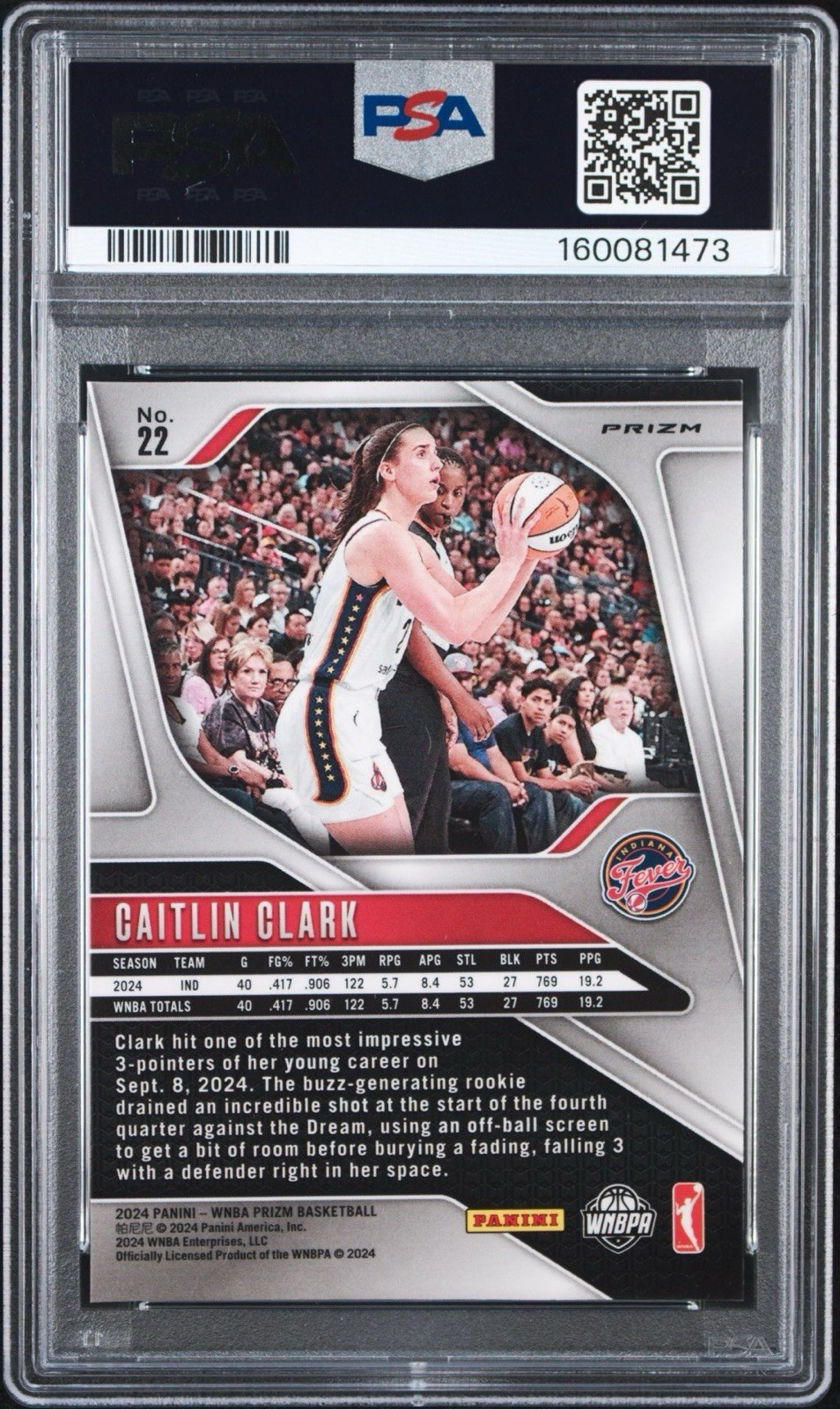 2024 Prizm WNBA Caitlin Clark RC Orange Velocity Auto PSA/DNA Auto 10 Rookie view 3
