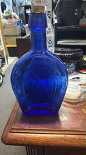 COBALT BLUE HORSESHOE BOTTLE