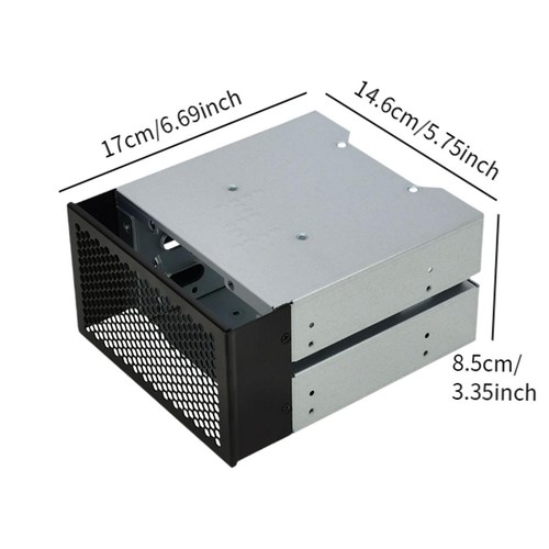 Cage de disque dur 3,5" pouces support rack avec compartiment de ventilateur SATA insert de boîtier - Photo 4/7