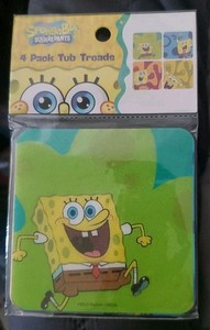  SpongeBob SquarePants 4 Pack Tub Treads for Bathtub Safety Nonslip Sticker New