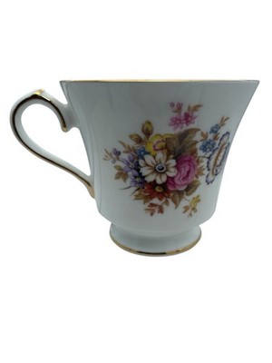 Aynsley Tea Cup Fine English Bone China Multicolored Floral Only Vintage #2962