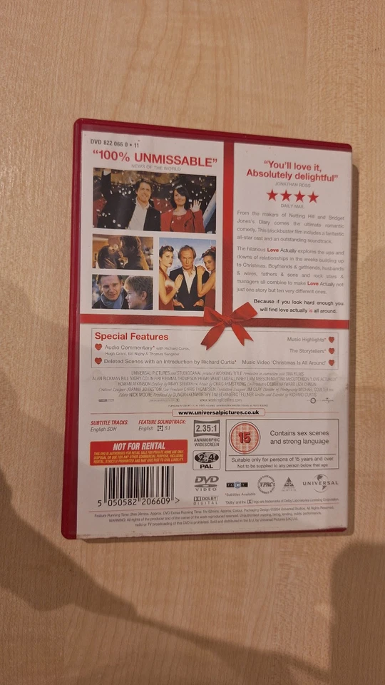 Love Actually (DVD, 2005) the ultimate romantic comedy - Image 2 of 4