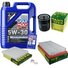 MANN Inspektionspaket 5L Liqui Moly 5W-30 für Mazda 6 Kombi 2.0 MZR 1.8 2.5