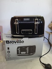 Breville VTT786CURVE 4-Slice Wide Slot  Toaster Black Chrome, 2000W REF R432