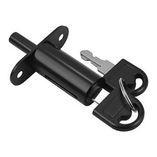Zinc Alloy Sliding Door Lock for Cabinet Doors with Secure Locking Black Color