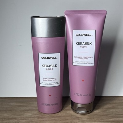GOLDWELL KERASILK Color Gentle Shampoo AND Conditioner 8.4 Oz/250 ml each