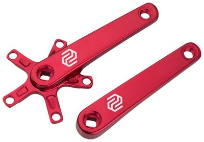 Promax SQ-1 160mm BMX Crank Arms Set, Aluminum, Square Taper JIS, Red