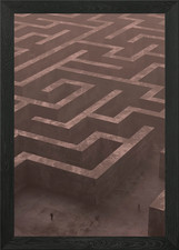 Gerahmtes Wandbild Labyrinth Poster Leinwanddruck Bild