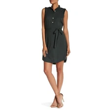 Parker black sleeveless shirt dress size small