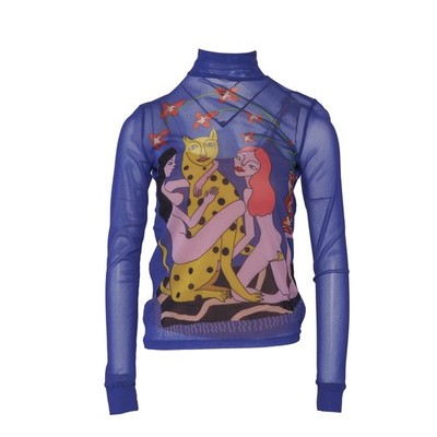 Desigual Damenbluse Größe L Bedruckt 20WWTKBL UVP: 89,95 EUR