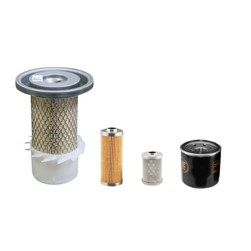 Filter Service Kit Passt Kobelco SK17 Air Oil Fuel Mit Yanmar 3TNE74 Motor-image
