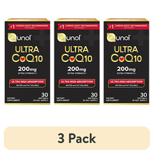 Qunol Ultra CoQ10 200mg 90 Softgels 3 Pack High Absorption