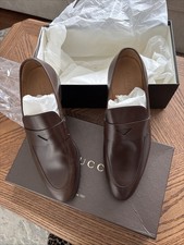 Gucci Mans brown leather Goodyear  Loafer dress shoes size 11