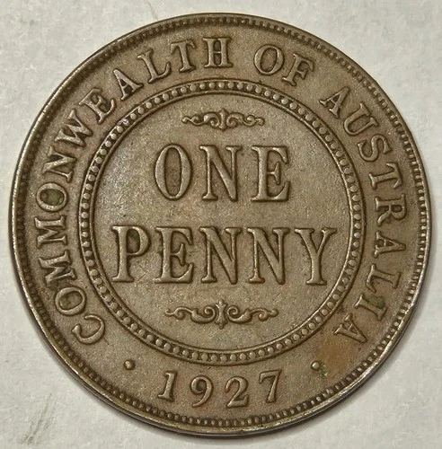 1927 George V Penny — photo from the most recent tracked eBay sale