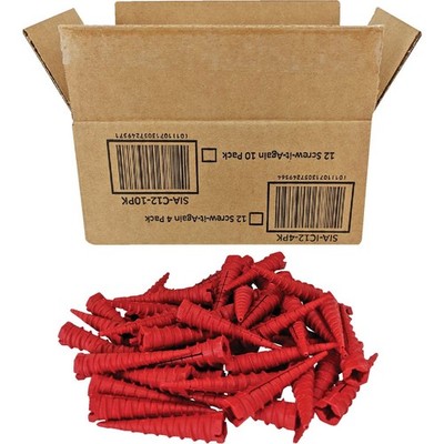 Screw-It-Again #2 to #16 Thread x 2 In. Red Plastic Wood Anchor (50-Count)