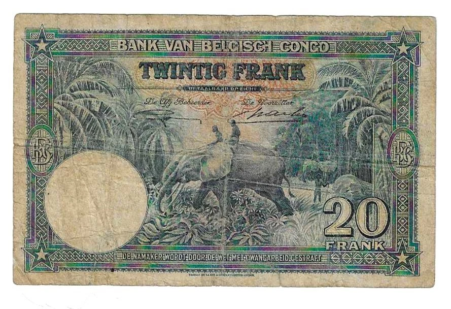 Belgique , Congo Belge, 20 Francs , 1946 , TB à saisir - Photo 2/2