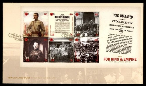 Mayfairstamps New Zealand FDC 2014 for king and empire war First Day Cover aax_2