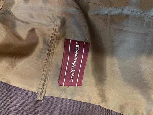Vintage Men’s Levi’s Menswear Corduroy Brown Elbow Patch Sport Coat Blazer 40 R - Picture 7 of 7