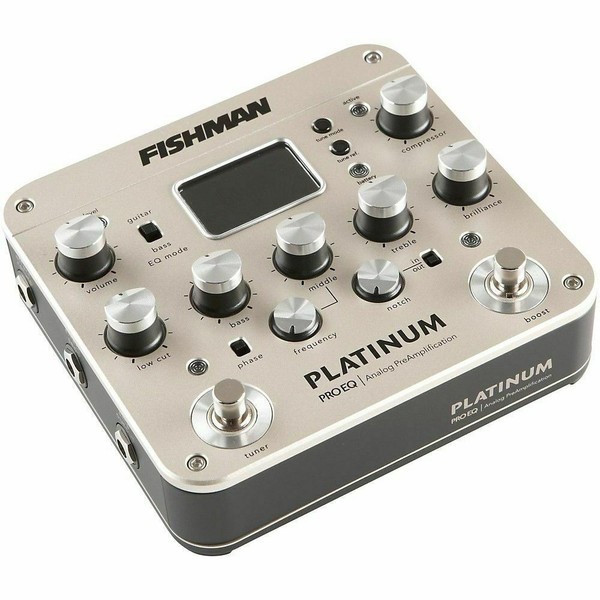 Fishman Pro Platinum EQ Preamp Pedal for Acoustic Guitar PROPLT201 for