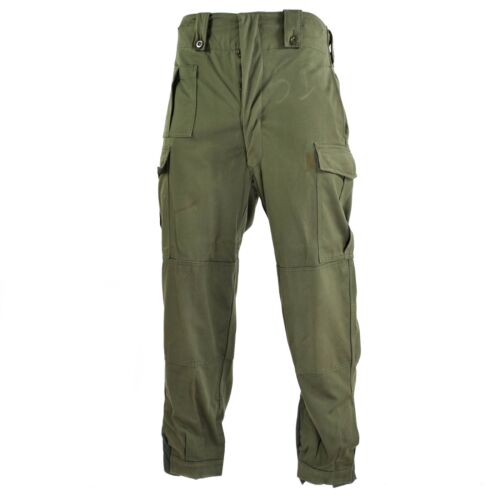 Original Belgian army field combat pants M65 olive green military pants surplus - Picture 1 of 5