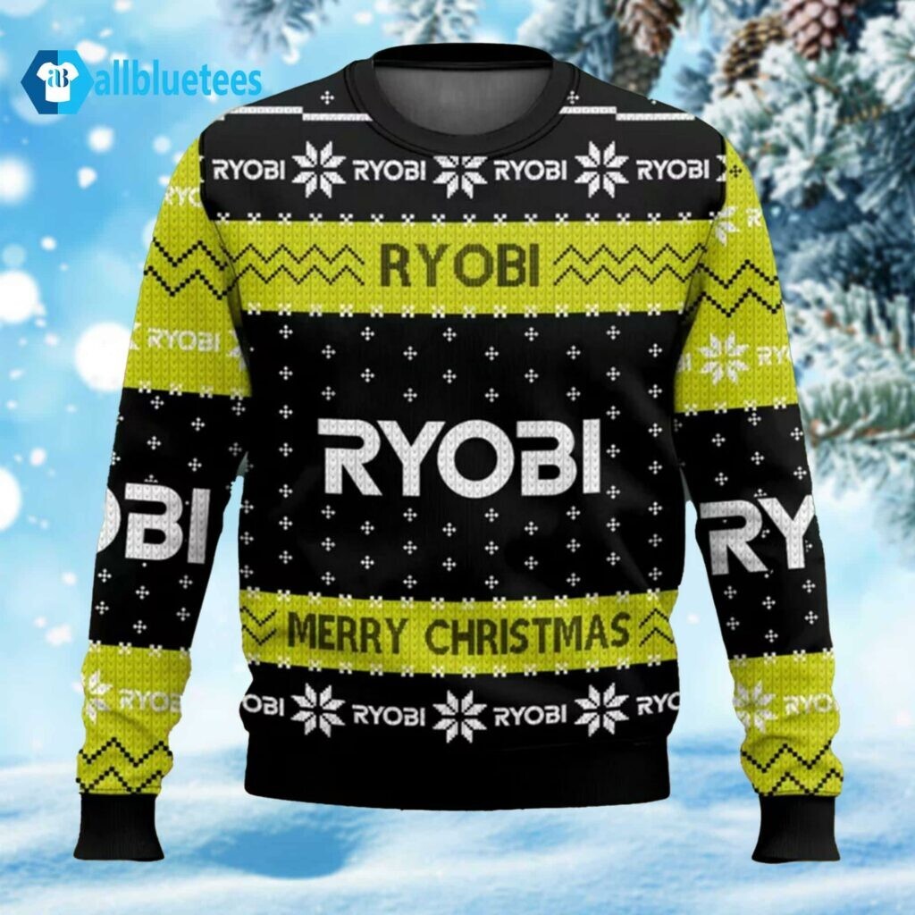 Power Tools Ryobi Merry Christmas Ugly Sweater BG