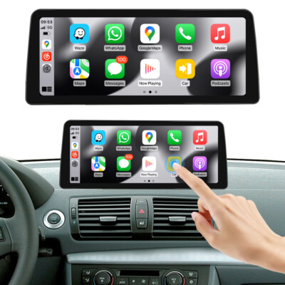 12.3' For BMW CCC 1er E81 E82 E87 E88 Wireless CarPlay Android Auto Touchscreen