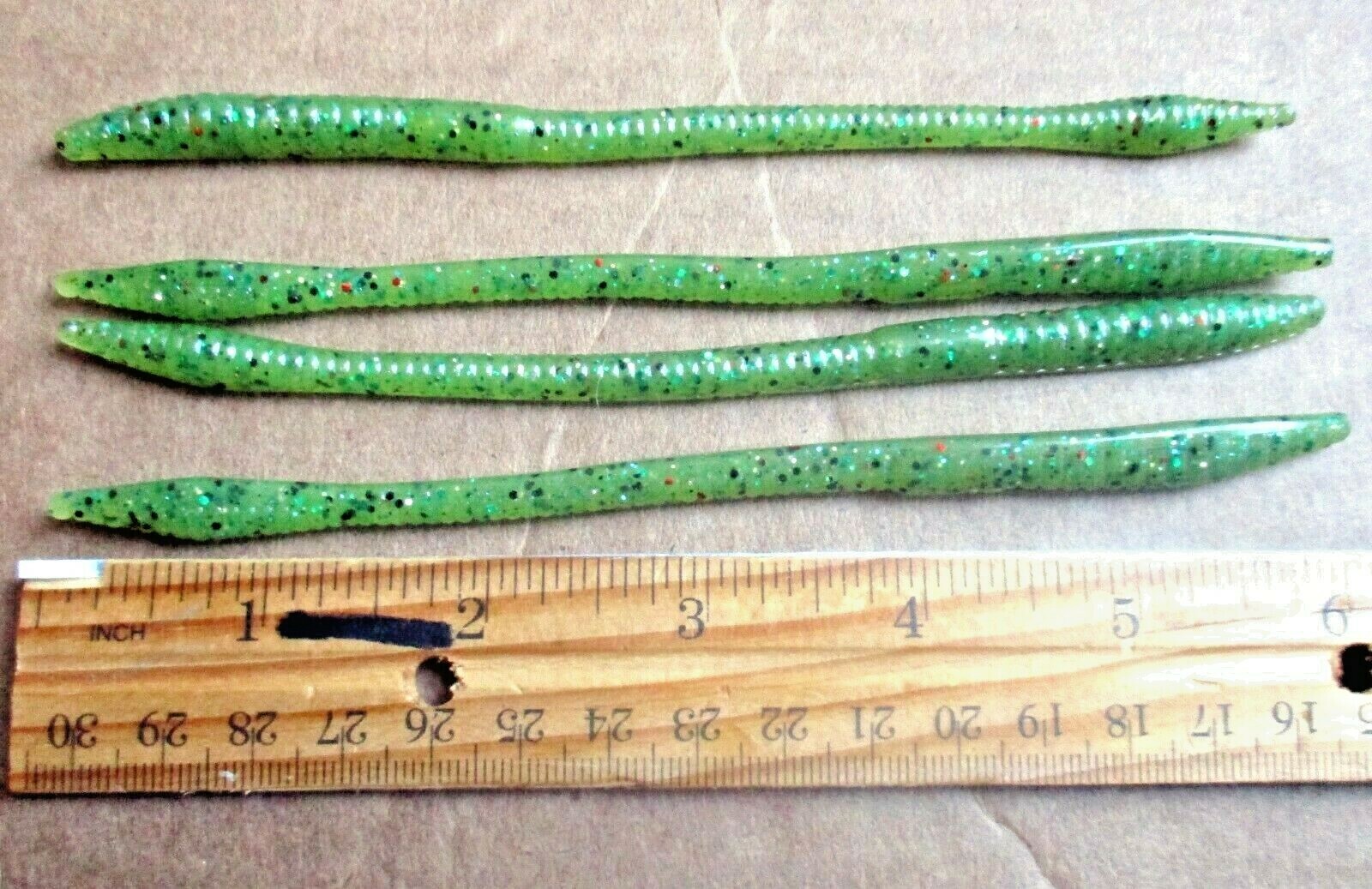 25ct WATERMELON MAGIC 6" TRICK WORMS Bass Fishing Baits Shaky Worm Finesse Lures eBay