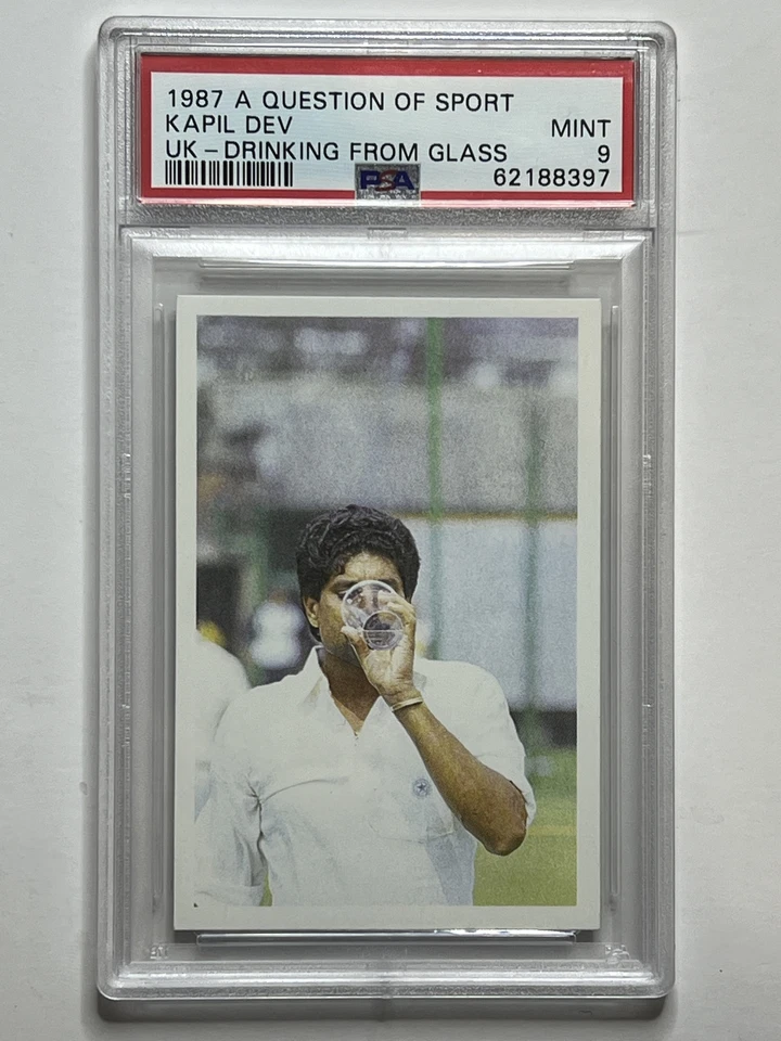 Kapil Dev 1987 A Question Of Sport Uk PSA 9 - POP 3. NONE HIGHER! - image 2 of 2