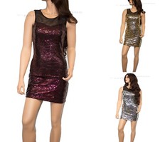 Sexy Silver Gold or Pink Party Cocktail Elegant Dress size s/m
