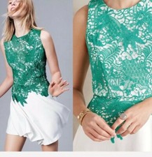 Anthropologie Arbor Lace Dress By Moulinette Soeurs Green Fit + Flare Size Sz 6