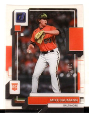 2022 Panini Chronicles Mike Baumann RC Clearly Donruss Blue Parallel /50